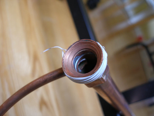 One half of soldered coupling